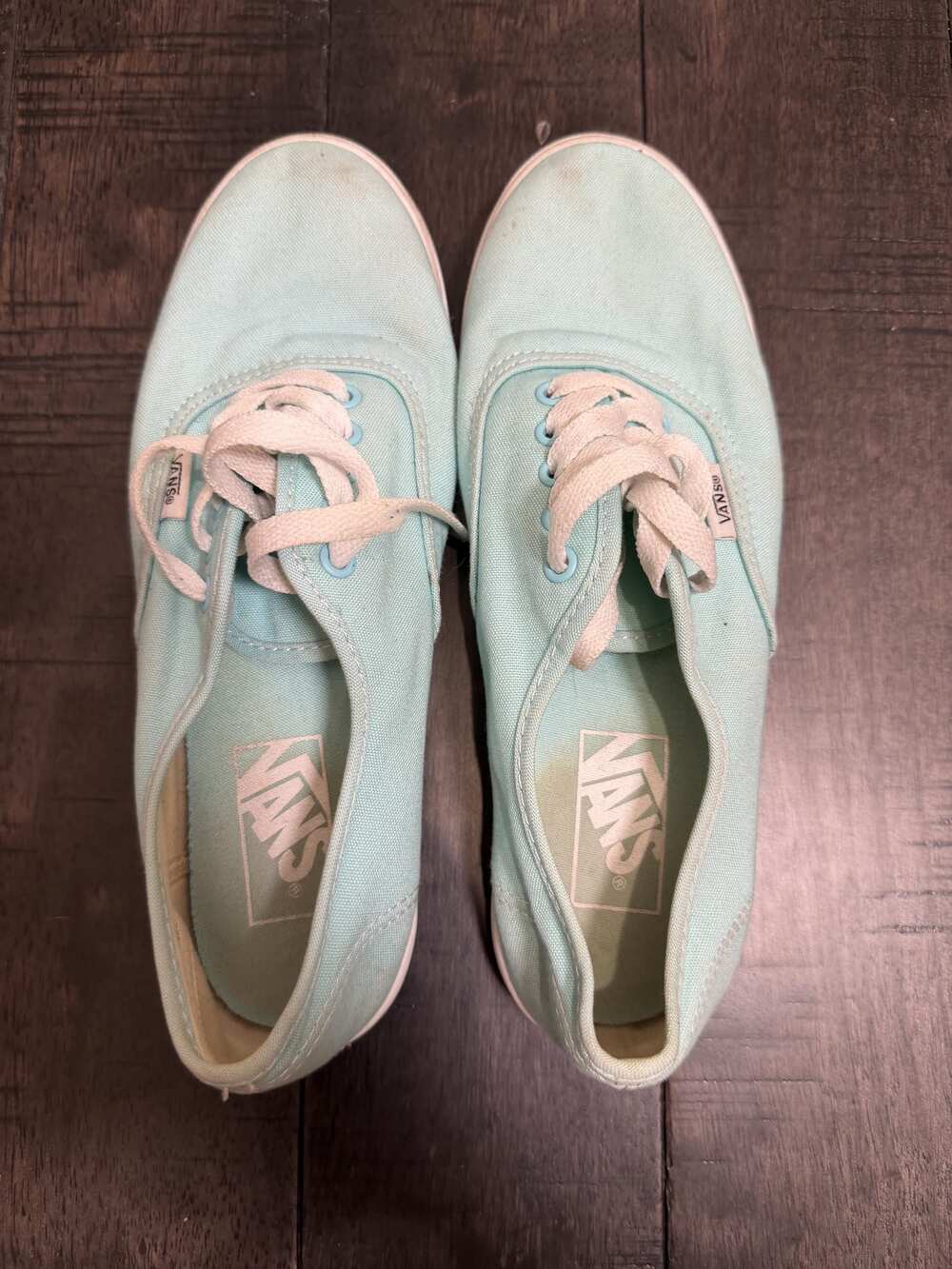 Vans Mint Green Canvas Lace-Up Low-Top Sneakers US Women's 5 / Men's 3.5